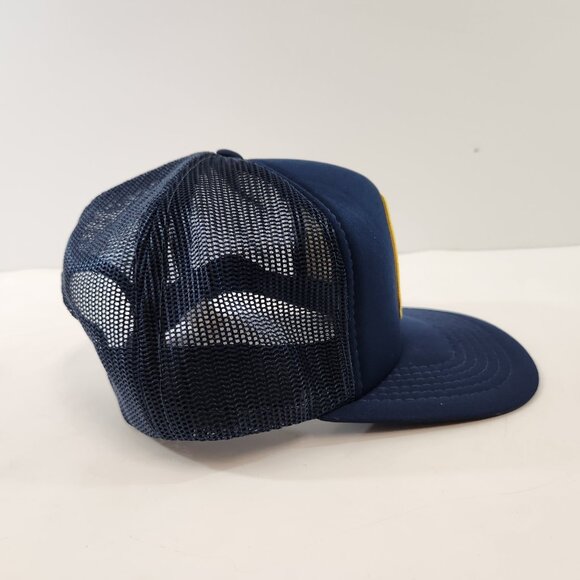 New York State Police Patch Trucker Hat Mesh Vtg 80s Blue Snapback Cap - Picture 6 of 10